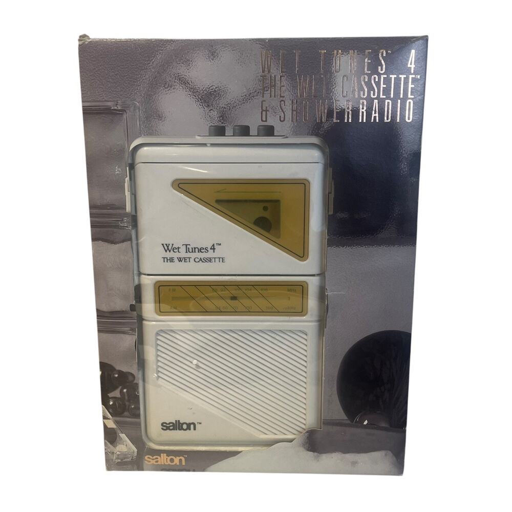 VTG Salton Wet Tunes 4 AM/FM Shower Radio The Wet Cassette Player